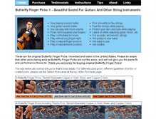 Tablet Screenshot of butterflyfingerpicks.com